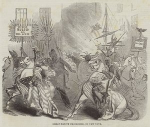 Great Native Procession, in New York by English School