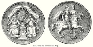 Great Seal of William and Mary by English School