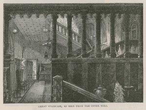 Great Staircase as Seen from the Inner Hall, Holland House by English School