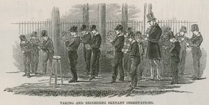Greenwich Royal Hospital Schools; Taking and Recording Sextant Observations by English School