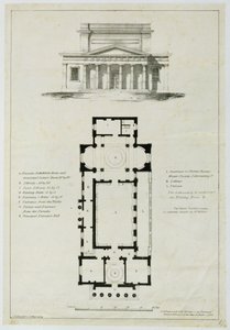 Ground Plan of the Lower Assembly Rooms, Bath, engraved by Charles Hullmandel by English School