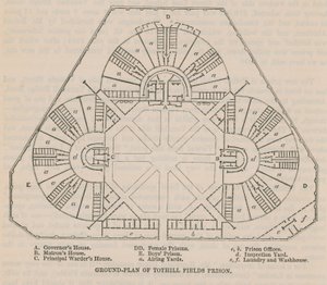 Ground plan of Tothill Fields Prison by English School