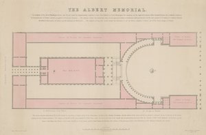 Ground Plan of the Albert Memorial, as Proposed at Burlington House by English School