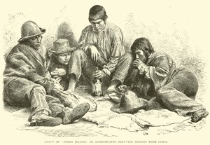 Group of Indios Mansos, or Domesticated Peruvian Indians from Cuzco by English School
