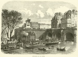 Gun-Boats on the Seine, November 1870 by English School