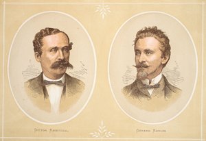 Gustav Nachtigal and Gerard Rohlfs, illustration from The Pictorial Edition of the Life and Discoveries of David Livingstone by J. Ewing Richie