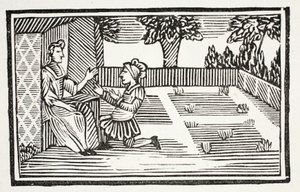 Guy courts Fair Phillis, illustration from Chap-books of the Eighteenth Century by John Ashton, pub. 1882