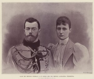 HIM the Emperor Nicholas II of Russia and the Empress Alexandra Feodorovna by English School