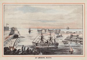 HM Indian Troop-Ship: At Anchor, Malta by English School