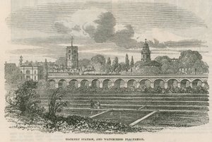 Hackney Station and Watercress Plantation, London by English School