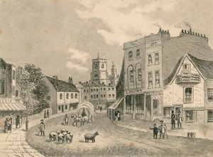 Hackney, Looking Towards the Church, in 1840