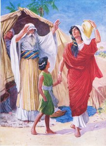Hagar and Ishmael, from The Bible Picture Book published by Thomas Nelson, c.1950