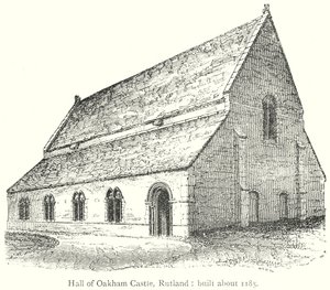Hall of Oakham Castle, Rutland: Built about 1185 by English School