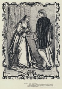 Hamlet and Ophelia, Hamlet, Prince of Denmark, Act iii, Scene 1 by English School