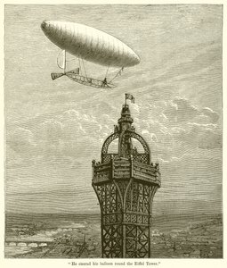 He steered his Balloon Round the Eiffel Tower by English School