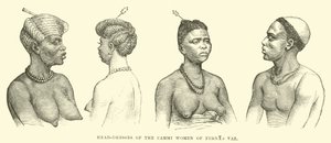 Head-dresses of the Cammi women of Fernao Vaz by English School