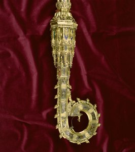 Head and crook of the crozier of William of Wykeham: Paul side (detail)
