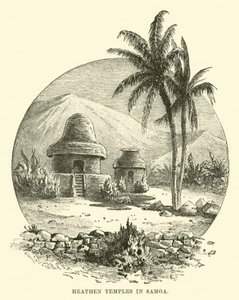 Heathen Temples in Samoa by English School