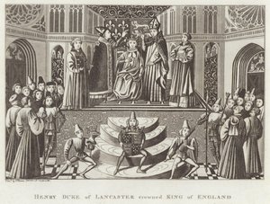 Henry Duke of Lancaster Crowned King of England by English School