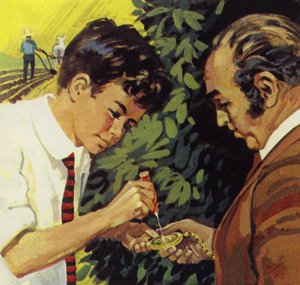 Henry Ford delighted in fixing the watches of neighbours by English School