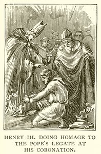 Henry III doing Homage to the Pope