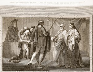 Henry IV Committing Prince James of Scotland to the Care of His Tutors, Illustration from David Hume