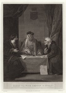 Henry VII with Empson and Dudley by English School