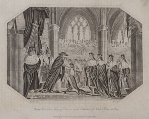 Henry VI Crowned King of France in the Cathedral of Notre Dame at Paris, 1431 by English School