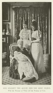 Her Majesty the Queen and the Baby Prince, with the Princess of Wales and the Duchess of York by English School