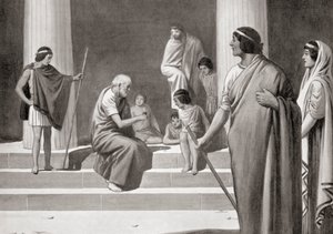 Heraclitus playing at dice with boys, from Hutchinson