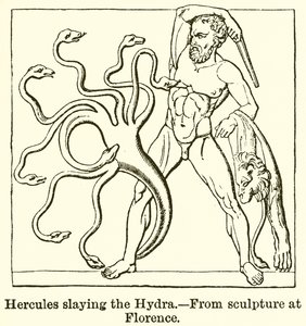Hercules Slaying the Hydra by English School