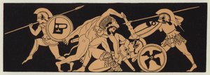 Hercules taking the girdle of Penthesilea, Queen of the Amazons by English School