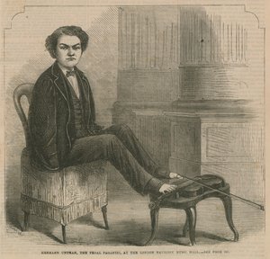 Hermann Untman, the pedal Paganini, at the London Pavilion Music Hall by English School