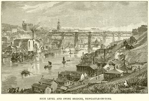 High Level and Swing Bridges, Newcastle-on-Tyne by English School