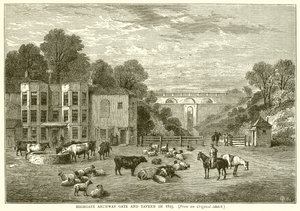 Highgate Archway Gate and Tavern in 1825