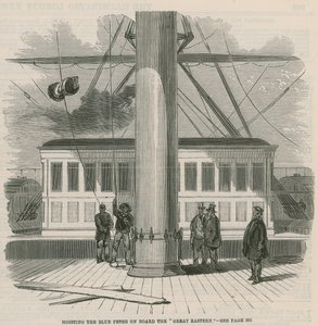 Hoisting the Blue Peter on Board the Great Eastern by English School