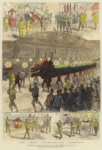 Hong Kong Festivities in Honour of the Sailor Princes by English School