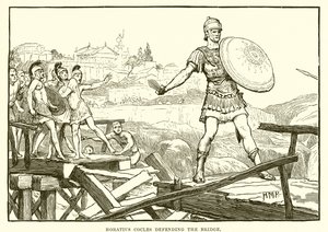 Horatius Cocles Defending the Bridge by English School