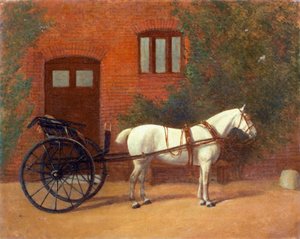 Horse Hitched to a Jaunting Cart