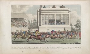Horse Racing at Ascot, from Anecdotes of the Turf, the Chase, the Ring by English School