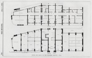 Hotel and Shops, on the Holborn Viaduct by English School