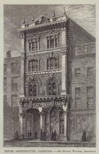House Architecture, Barbican (engraving) by English School