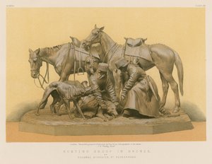 Hunting Group in Bronze by Colonel Siberich, St Petersburg by English School