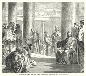 I say unto you, that this poor widow hath cast in more than they all, Luke XXI, 3 by English School