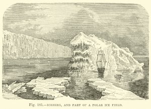 Iceberg, and Part of a Polar Ice Field by English School