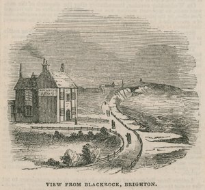 Illustration depicting the landslip in Brighton by English School
