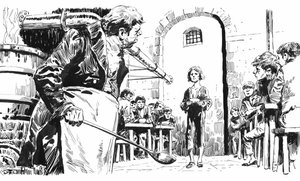 Illustration for Oliver Twist by Charles Dickens by English School