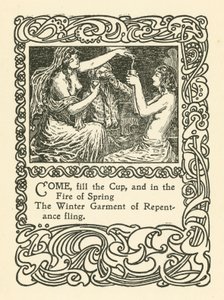 Illustration for Rubaiyat of Omar Khayyam by English School