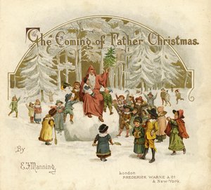 Illustration for The Coming of Father Christmas by English School