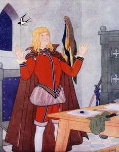Illustration for The Happy Prince by Oscar Wilde by English School